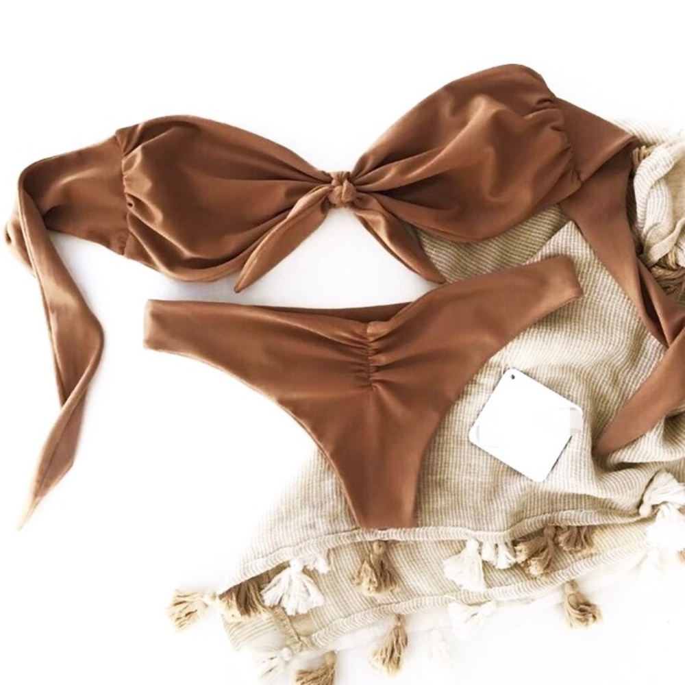 Cinnamon Tan Bow Bikini